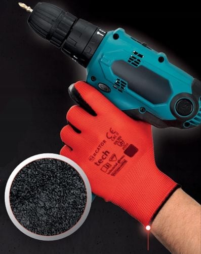 rękawice robocze mercator tech red+black latex - xl - 1 para na Arena.pl