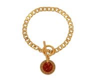 bransoletka z bursztynem otoczonym drogą grecką z kolekcji amber