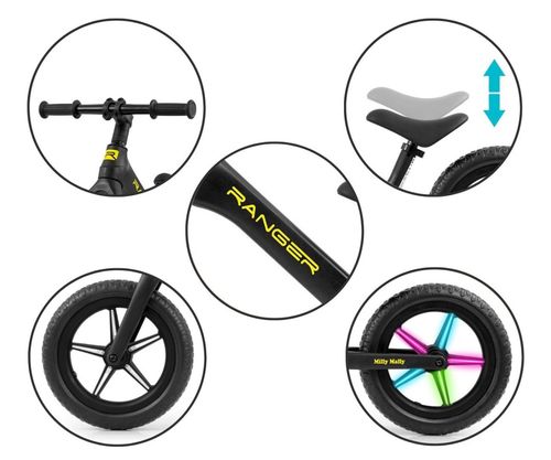 Milly Mally Rowerek Biegowy Ranger Flash Black na Arena.pl