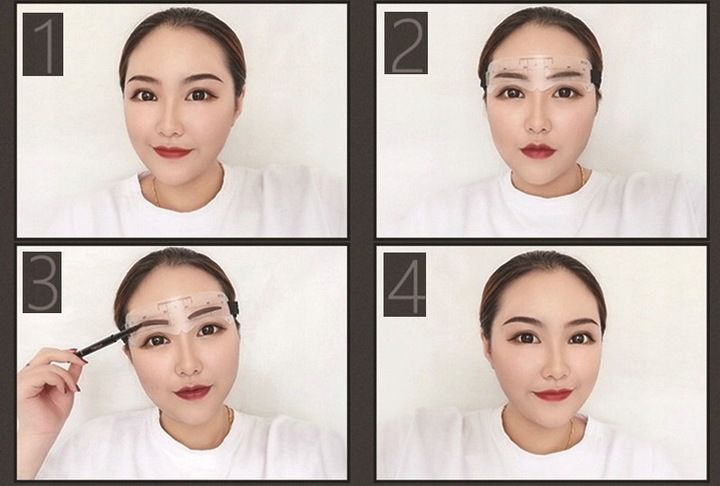 Szablony do stylizacji brwi linijka symetryczna U zdjęcie 6