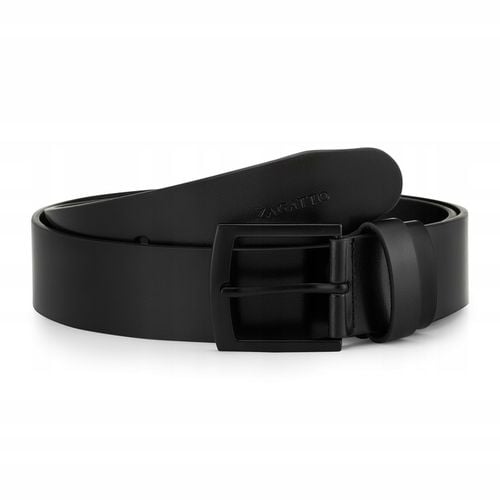 Pasek skórzany męski CZARNY do spodni SZEROKI skóra naturalna ZAGATTO na Arena.pl