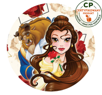 Opłatek na tort Piękna i Bestia