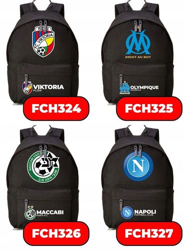 Plecak Szkolny Czarny FC BARCELONA Kluby Piłkarskie Piłkarze Sportowe Wzory na Arena.pl