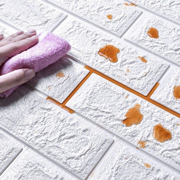 PANELE ŚCIENNE DO KUCHNI CEGŁA SAMOPRZYLEPNA ZESTAW 10 SZTUK ŁATWY MONTAŻ zdjęcie 9