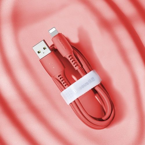 Kabel Lightning USB Baseus Colourful 1.2m 2.4A (czerwony) na Arena.pl
