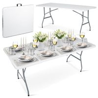 Stół cateringowy ogrodowy składany 180 cm Plonos biały