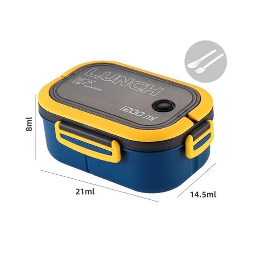 śniadaniówka lunch box ze sztućcami 21 x 14,5 x 8cm granat pjm44gran na Arena.pl