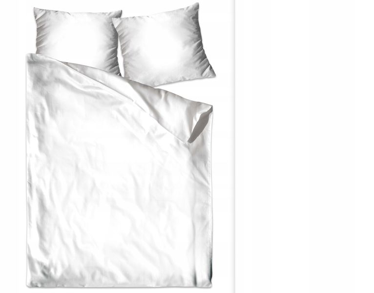 Pościel satyna bawełniana 160x200 Bielbaw biała zdjęcie 1