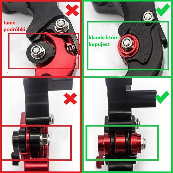 Klamki sportowe CNC DŁUGIE, Yamaha YZF R1, R1M, R1S, 2015-2022r. zdjęcie 11