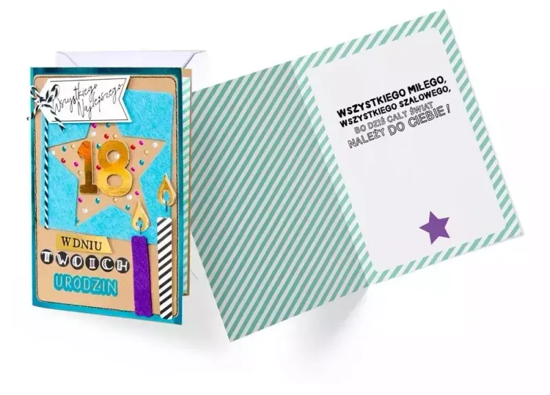 Karnet B6 Fr-025 Urodziny 18 zdjęcie 1