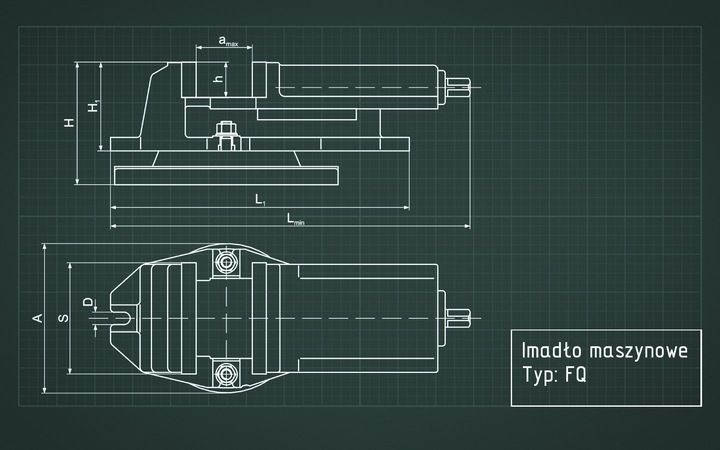 Imadło obrotowe żeliwne maszynowe do frezarki 80x65 mm FQ zdjęcie 2