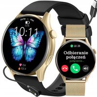 Zegarek damski SMARTWATCH GRAVITY z ROZMOWAMI SMS AMOLED MENU PL + 2 PASKI