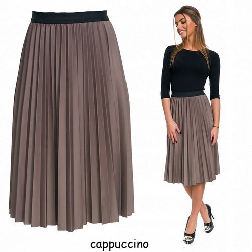 111__SPÓDNICA PLISOWANA MIDI NA GUMCE KOLORY na Arena.pl