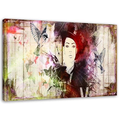 Obraz na płótnie, Dziewczyna w kapeluszu 100x70 na Arena.pl