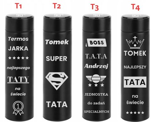 KUBEK TERMICZNY Termos LED GRAWER DO HERBATY KAWY Prezent Na URODZINY LOGO na Arena.pl