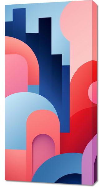 Obraz 50x100cm Miasto Kolorów zdjęcie 1