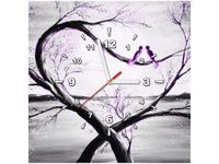 40X40CM ZEGAR FIOLETOWYM ŚWIETLE KSIĘŻYCA OBRAZ