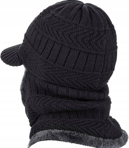 CZAPKA Z DASZKIEM UNIWERSALNA DWUWARSTWOWA GRUBA CIEPŁA KOMINIARKA ZIMOWA na Arena.pl