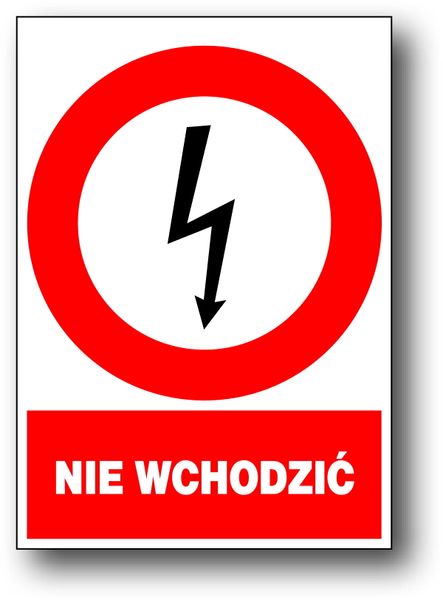 ZEZ/A-4 znak TABLICZKA elektryczne  NIE WCHODZIĆ zdjęcie 2