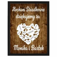 PODZIĘKOWANIE DLA DZIADKÓW PREZENT DLA BABCI DZIADKA RAMKA XXL 30X40 DUŻA