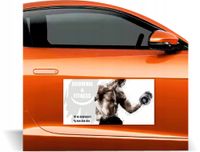 Magnes na samochód reklama magnetyczna 60x30cm różne wzory FITNESS SIŁOWNIA