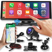 EKRAN SAMOCHODOWY MONITOR ODTWARZACZ CARPLAY ANDROID APPLE MONIOTR KAMERA COFANIA A3018