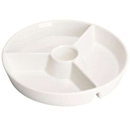 Talerz Dzielony na Przekąski Przystawki Warzywa Sery Wędliny Półmisek 19 cm na Arena.pl