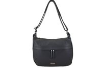 Pojemna torebka na ramię z kieszenią - Szara ciemna