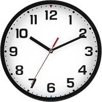 Zegar ścienny okrągły czarny 20 cm