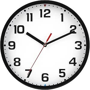 Zegar ścienny okrągły czarny 20 cm zdjęcie 1