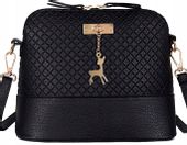 Torebka skórzana Damska na ramię listonoszka retro  T12_Czarny