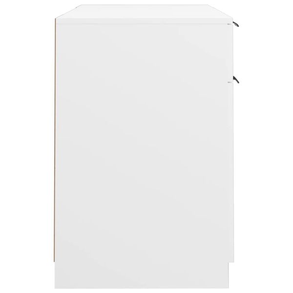 Emaga Biurko z szafką boczną, białe, materiał drewnopochodny zdjęcie 8