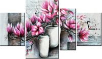 70CM 120CM OBRAZ 4 ELEM MAGNOLIE WAZONACH ŚCIENNY