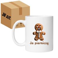 KUBEK "JA PIERNICZĘ" Wzór - Klasyczny Biały 330 ml - 36 sztuk