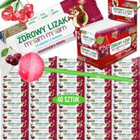 ZDROWY LIZAK KULKA WIŚNIA wiśniowy 40szt BEZ CUKRU