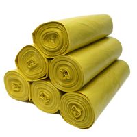 WORKI NA ŚMIECI ODPADY PLASTIK ŻÓŁTE 240L 50 SZTUK