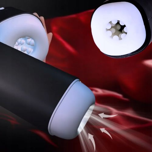 MASTURBATOR MĘSKI automatyczny USTA PUPA POCHWA ssący elektryczny 8 funkcji na Arena.pl