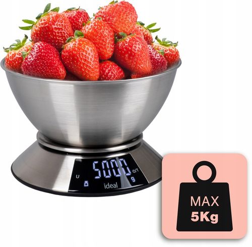 Waga kuchenna IDEAL elektroniczna z MISKĄ PRECYZYJNA DOTYKOWY PANEL na Arena.pl