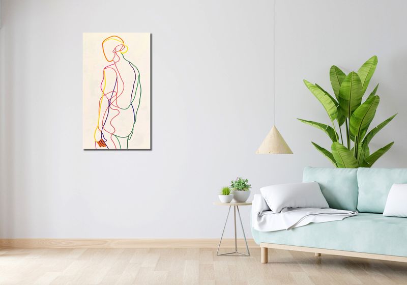 Obraz 50x90cm Tęczowy Zarys zdjęcie 2
