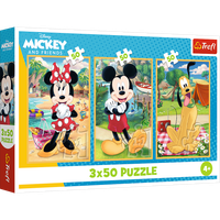 Puzzle - 3x50 - Myszki na wakacjach  Disney Trefl 34881