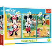 Puzzle - 3x50 - Myszki na wakacjach  Disney Trefl 34881