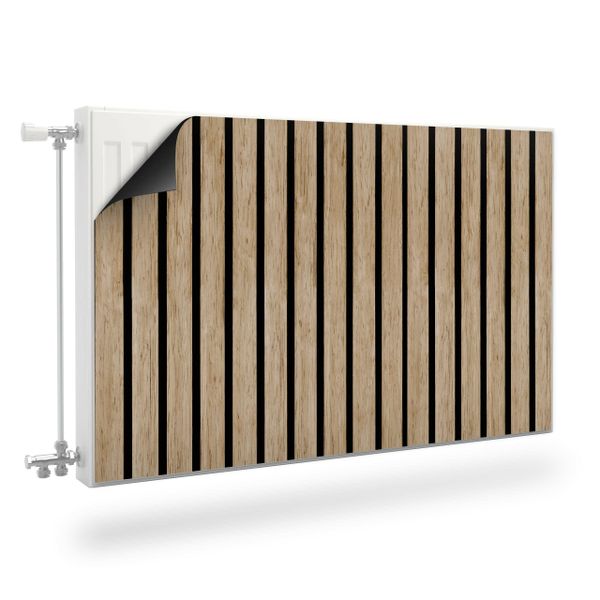Mata MAGNETYCZNA Na Grzejnik LAMELE Deski Imitacja Drewna 80cm x 60cm zdjęcie 1
