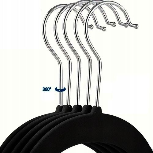 WIESZAKI NA UBRANIA WELUROWE UBRANIOWE NA ODZIEŻ UNIWERSALNE CZARNE na Arena.pl