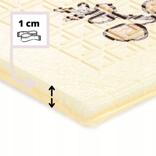 MamaBrum dwustronna składana mata piankowa dywan 120x180x1 Boho/Beż R17 na Arena.pl