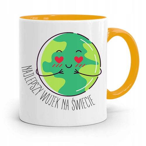 Kubek Żółty Prezent Dla Wujka Najlepszy Wujek Z Nadrukiem Ze Zdjęciem na Arena.pl