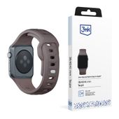 38/40/41/42 mm taupe (small) - 3mk silicone watch strap for apple