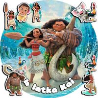 OPŁATEK NA TORT 30CM - VAIANA MOANA + IMIĘ + GRATIS! 24CM 26CM