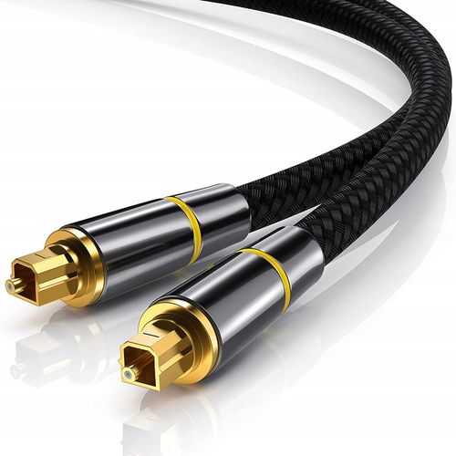 KABEL PRZEWÓD OPTYCZNY TOSLINK T-T SPDIF GOLD na Arena.pl