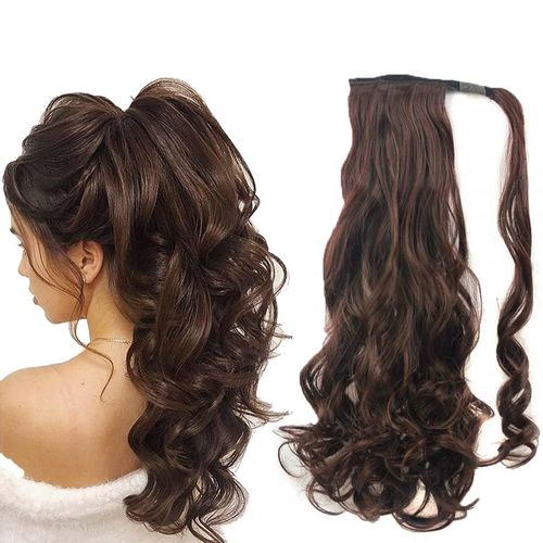 Doczepiany KUCYK KITKA Włosy Kręcone Loki Fale PL Ciemny Brąz 2/33 na Arena.pl