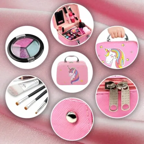 KUFEREK KOSMETYKÓW ZESTAW DO MAKIJAŻU I PAZNOKCI JEDNOROŻEC DZIECI PREZENT na Arena.pl